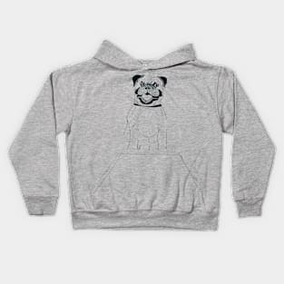 Portrait Pug Kids Hoodie